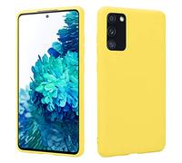 HS Products HSP Cover per Samsung Galaxy S20 FE - Opaca, Antiurto & Perfettamente Aderente | Custodia in Silicone TPU Colorato con Protezione Fotocamera, Anti-Impronte & Antipolvere - Giallo