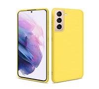 HS Products HSP Cover per Samsung Galaxy S21 5G - Opaca, Antiurto & Perfettamente Aderente | Custodia in Silicone TPU Colorato con Protezione Fotocamera, Anti-Impronte & Antipolvere - Giallo