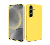 HS Products HSP Cover per Samsung Galaxy S24 5G - Opaca, Antiurto & Perfettamente Aderente | Custodia in Silicone TPU Colorato con Protezione Fotocamera, Anti-Impronte & Antipolvere - Giallo