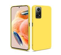 HS Products HSP Cover per Xiaomi Redmi Note 12 Pro 4G - Opaca, Antiurto & Perfettamente Aderente | Custodia in Silicone TPU Colorato con Protezione Fotocamera, Anti-Impronte & Antipolvere - Giallo