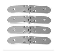 HS0099 - Cerniere in acciaio inox V4A AISI 316, angolo di apertura inferiore, 172 x 40 x 4,5 mm, resistente alla corrosione, resistente all'acqua di mare (4 pezzi)