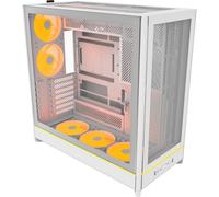 MONTECH HS01 PRO, case per PC ATX Mid-Tower, PC da gioco, alto flusso d'aria, layout reversibile, pannello frontale in rete, ventola ARGB PWM 5X preinstallata, design a incasso, pannelli senza