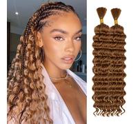 HSAJS 2 Pezzi Extension Capelli Ricci Ondulati 50cm 160g Ciocche Naturali Mossi Voluminosi Lunghi Afro
