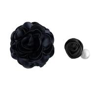 HSAJS 2 Pezzi Set Spilla Rosa Camelia Fiore Elegante Accessorio Decorativo Molletta Capelli Perla Ornamento Femminile Gioiello Classico