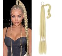 HSAJS 3 Code Trecce Sintetiche Lunghe Estensioni Capelli Coda Cavallo Treccia Jumbo Acconciatura Elegante