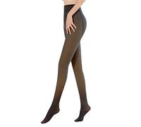 HSAJS Collant Termici Donna Pantaloni Caldi Leggings Collant Foderati in Pile 90G Fake Collant Felpati Traslucido Vita Alta Fodera in Caldo Velluto Lunghi (Nero)