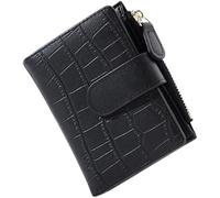 HSAJS Damen Geldbeutel mit RFID Blockierung Karteninhaber Bifold kompakte Geldbörsen mit Reißverschluss Münztasche Klein und im Kurzformat Portemonnaie Damen PU Leder Portemonnaie