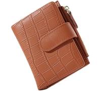 HSAJS Damen Geldbeutel mit RFID Blockierung Karteninhaber Bifold kompakte Geldbörsen mit Reißverschluss Münztasche Klein und im Kurzformat Portemonnaie Damen PU Leder Portemonnaie