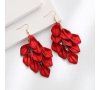 HSAJS Orecchini Pendenti Cascata Petali Stratificati Gioielli Eleganti Accessori Donna Stile Bohémien