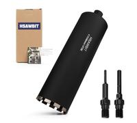 HSAWBIT Corona da trapano da 127 mm, 1¼" UNC, SDS-Plus, SDS Max, lunghezza | Filettatura UNC da 1¼", 2 pezzi, 200 mm, per muratura, edilizia e sanitari