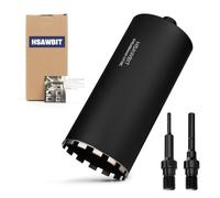 HSAWBIT Corona da trapano da 192 mm, UNC, SDS-Plus, SDS Max, lunghezza 460 | Filettatura UNC da 1¼", 2 pezzi, 200 mm, per muratura, edilizia e sanitari