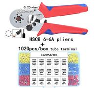 HSC8 6-6A. Pinze di crimpatura 0,25-6mm2 23-1 0AWG. Con 1020/700 pz Tipo di tubo Tipo di ago Tipo di ago Terminale a crimpare mini pressione di pressione Per il fai da te e la riparazione dei cavi(HSC