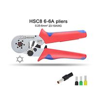 HSC8 6-6A. Pinze di crimpatura 0,25-6mm2 23-1 0AWG. Con 1020/700 pz Tipo di tubo Tipo di ago Tipo di ago Terminale a crimpare mini pressione di pressione Per il fai da te e la riparazione dei cavi(HSC