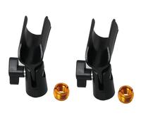HSCGIN 2 clip universali per microfono da 10,4 cm, in plastica, con adattatore da 5/8 pollici maschio a 3/8 di pollice femmina, adatto per microfoni portatili
