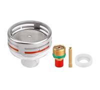 Hscjymnd Tazza in vetro, punta in porcellana trasparente, kit di 2 guarnizioni 2HSGS per torcia di saldatura TIG.