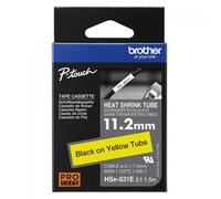 Brother HSe-631E Pro Tape, 11.2 mm x 1.5 m, testo nera / nastro giallo , nastro originale
