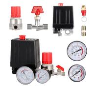 HSEAMALL Pressostato Compressore Aria Valvola 220V Compressore d'aria Valvola di Pressione Regolatore di Regolazione Manometri