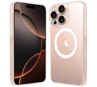 Hsefo Custodia magnetica per iPhone 16 Pro Max da 6,9 pollici, compatibile con ricarica wireless MagSafe, cover posteriore trasparente antigraffio antiurto sottile