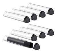 Hsei 8 tappetini da gioco a forma di prisma da 38 cm, per riporre e riporre carte, non si staccano dalle superfici (nero, trasparente)