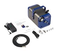 Hseng Compressore d'aria portatile extra silenzioso con serbatoio dell'aria integrato e set di tubi dell'aria, accoppiatori a collegamento rapido Badger, Paasche, Iwata, pennelli Master Brand, filtro
