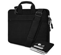 HSEOK Borsa a Tracolla per Laptop da 16", Resistente e Protettiva Antiurto con Tasche Multiple, Compatibile con MacBook Pro 16 M4 M3 M2 M1 e la maggior parte dei Notebook da 15,6"-16",Nero