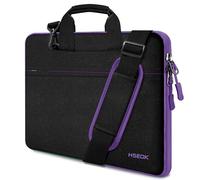 HSEOK Borsa a Tracolla per Notebook da 15.6", Borsa per Laptop Super Sottile Impermeabile,Compatibile con MacBook Air M2/16 Pro M1 M2 M3 da 15" e Altri Laptop da 15"-15.6"-16",Nero Viola