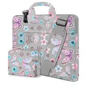 HSEOK Borsa a Tracolla Sottile per Laptop da 13"-14", Borsa a Mano con Custodia Piccola per MacBook Pro 14" M5 M4 M3 M2 M1 2025-2021, tutti i modelli da 13,3" MacBook Air/Pro, XPS 13/14,Farfalla