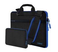 HSEOK Borsa a Tracolla Sottile per Laptop da 13"-14", Borsa a Mano con Custodia Piccola per MacBook Pro 14" M5 M4 M3 M2 M1 2025-2021, tutti i modelli da 13,3" MacBook Air/Pro, XPS 13/14,Nero Blu