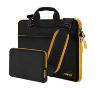HSEOK Borsa a Tracolla Sottile per Laptop da 13"-14", Borsa a Mano con Custodia Piccola per MacBook Pro 14" M5 M4 M3 M2 M1 2025-2021, tutti i modelli da 13,3" MacBook Air/Pro, XPS 13/14,Nero giallo