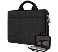 HSEOK Custodia per Laptop da 13,3' 14" Briefcase Borsa a Mano, Impermeabile e antiurto Custodia per Laptop Compatibile con MacBook Pro 14", MacBook Air/Pro 13,3" e Notebook da 13"-14",Nero