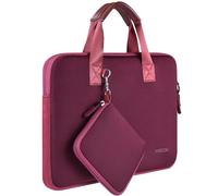 HSEOK Custodia per Laptop da 14" con Tasca Piccola, Borsa per Computer in Neoprene Compatibile con MacBook Pro 14" M5/M4/M3/M2/M1, MacBook Air/Pro 13" e la maggior parte dei Notebook da 14",Rosso