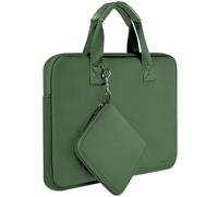 HSEOK Custodia per Laptop da 14" con Tasca Piccola, Borsa per Computer in Neoprene Compatibile con MacBook Pro 14" M4/M3/M2/M1, MacBook Air/Pro 13" e la maggior parte dei Notebook da 14",Verde oliva