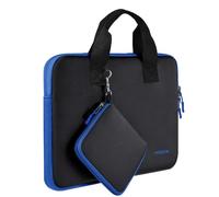 HSEOK Custodia per Laptop da 14" con Tasca Piccola, Borsa per Computer in Neoprene Compatibile con MacBook Pro 14" M5/M4/M3/M2/M1, MacBook Air/Pro 13" e la maggior parte dei Notebook da 14",Nero Blu