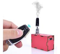 HSETIY Mini macchina per la nebbia portatile, macchina del fumo telecomandata per filmare a batteria, riprese video, attività all'aperto, effetti, cosplay e test del flusso d'aria (rosso)