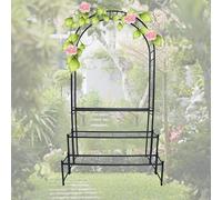 HSF Supporto for fioriera a più livelli, traliccio for piante, espositore for gradini for piante, adatto a molte piante, for esterni, interni, facile da montare decorazioni per feste (Color : Black,