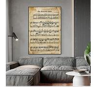 HSFFBHFBH Lo Schiaccianoci Vintage Spartiti di Musica Poster E Stampa Tchaikovsky Musica Per Pianoforte Classica Tela Pittura Immagine Della Parete Della Decorazione 20x30cm(8x12inch) Senza Cornice