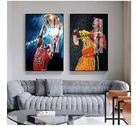 HSFFBHFBH Quadro su Tela Stampa Arte della Parete Giocatore di Basket Bello idolo Poster Moderno Semplice Soggiorno Decorazione della casa Pittura 50x70 cm (19,7 "x27,6) x2 Senza Cornice