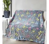 HSGLGNA Coperta per bambini con dinosauri al buio, morbida microfibra, fantastica idea regalo per gli amanti del dinosauro (Farfalle, 130 x 150 cm)