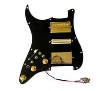 HSH - Battipenna precablato per chitarra Star con set di pickup Gold Alnico V, potenziometro multifunzione a 7 vie, potenziometro push pull per chitarra elettrica, mini humbucker ad alta potenza