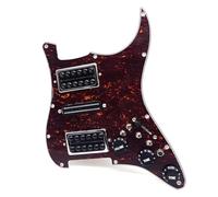 HSH - Battipenna precablato per Stratocaster, pickup humbucker a spirale, interruttore di uscita migliorato per chitarra americana/messicana Fender Stratocaster
