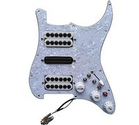 HSH Prewired Loaded Strat Pickguard Pickups Set,Guitar Scratchplate con pickup mini humbucker ad alta uscita,Multi 4 Single Cut Switch 20 toni per Stratocaster Standard Style