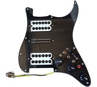 HSH - Set di pickup per battipenna a scatto precablato, con mini pickup Humbucker ad alto rendimento, multi 4 interruttori a taglio singolo 20 toni più per Stratocaster Standard Modern Style (nero)