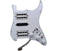 HSH - Set di pickup per battipenna a scatto precablato, con mini pickup Humbucker ad alto rendimento, multi 4 interruttori a taglio singolo 20 toni più per Stratocaster Standard Modern Style (bianco)