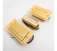 HSH - Set di pickup per chitarra Fender ST, Humbucker a 4 conduttori e pickup single coil, compatibili con chitarra elettrica stile Stratocaster, Coil Split Ready (oro)