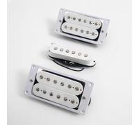 HSH - Set di pickup per chitarra Fender ST, Humbucker a 4 conduttori e pickup single coil, compatibili con chitarra elettrica stile Stratocaster, Coil Split Ready (bianco)