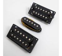 HSH - Set di pickup per chitarra Fender ST, Humbucker a 4 conduttori e pickup single coil, compatibili con chitarra elettrica stile Stratocaster, predisposti per split coil (colore nero, stile A)