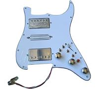 HSH Upgrade Prewired Pickguard Pickups Set multifunzione Interruttore a 7 vie Dual Hot Rail Pickup cromati ad alto rendimento per chitarra FD Pickup chitarra precablati