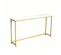 HSHBGS Consolle Ingresso, Tavolino Stretto,Tavolo per Decorazioni, Design Moderno Salvaspazio per Soggiorno, Ingresso, Corridoio, truttura in metallo(Gold,140x20x80cm)