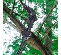 HshDUti Mini motosega elettrica senza fili, 15,2 cm, con 2 batterie, 21 V, piccola motosega a batteria, con asta telescopica rimovibile per rami alti di alberi, cortile e giardino