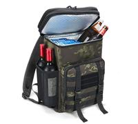HSHRISH Borsa termica zaino 30L,borsa termica Borsa a tracolla da uomo grande,doppiamente isolata e regolabile,borsa frigo grande adatta per picnic,campeggio,spiaggia,barbecue,Nero mimetico